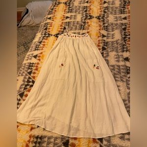 Madewell Fresca Fruit Embroidered cami midi dress